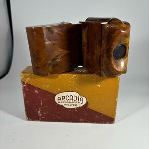 Vintage Bakelite Slide Negitive ARCADIA Pocket‎ Viewer Folding Self Illuminating